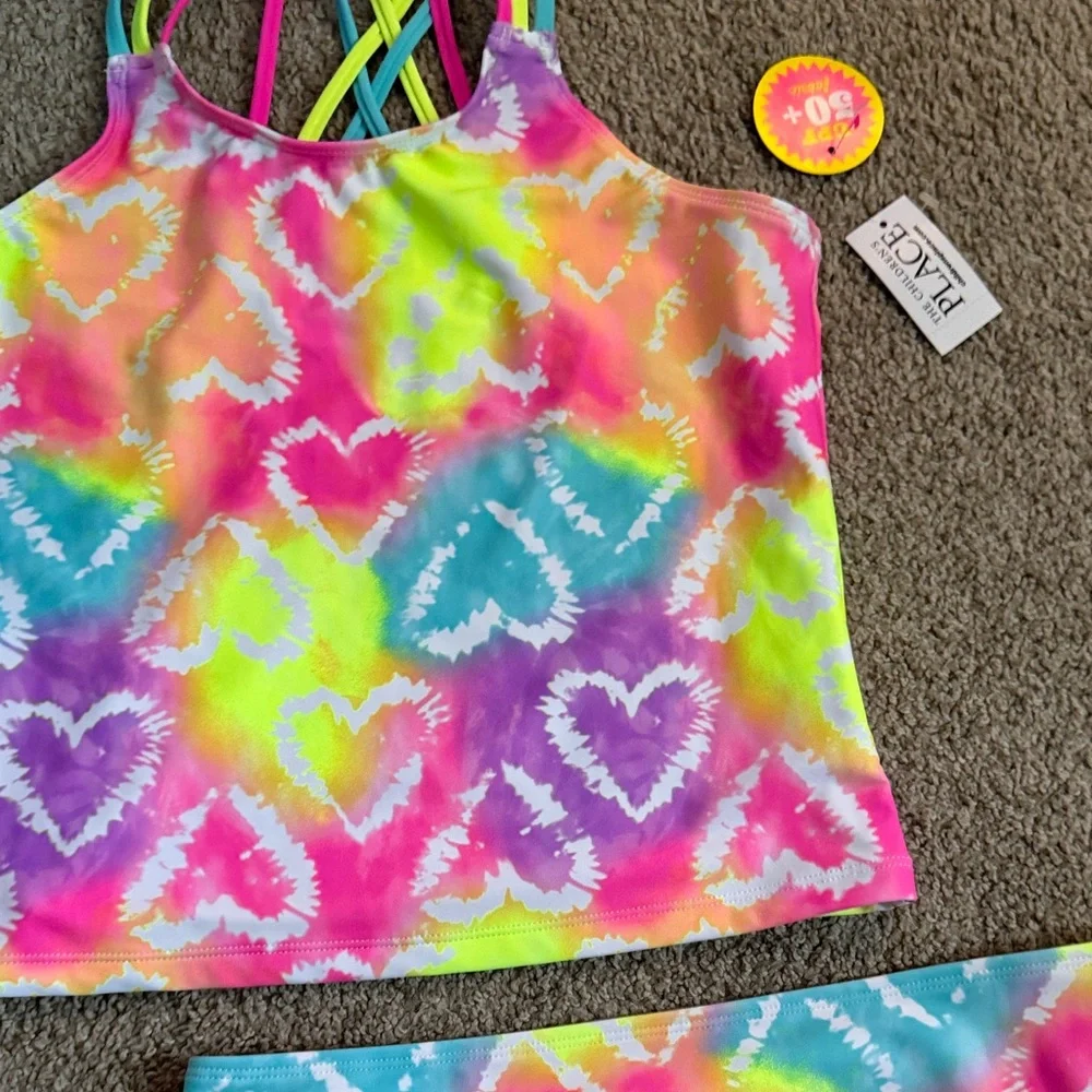 Children’s Place Colorful Heart Pattern Kids Swim Set